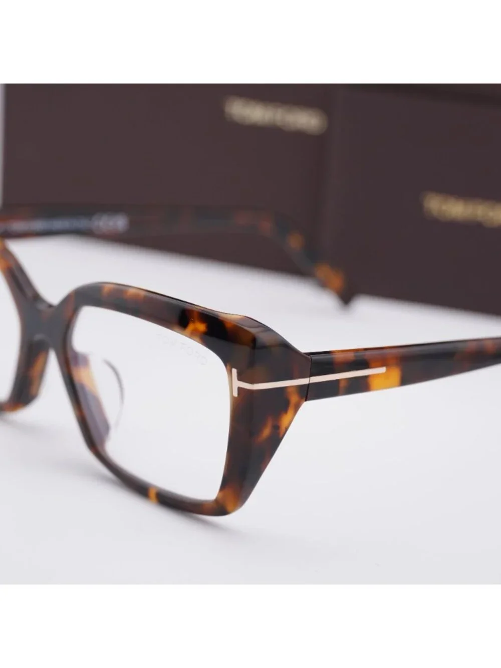 Tom Ford FT5991-F-B 052 Cat Eye Eyeglasses 56mm - Havana